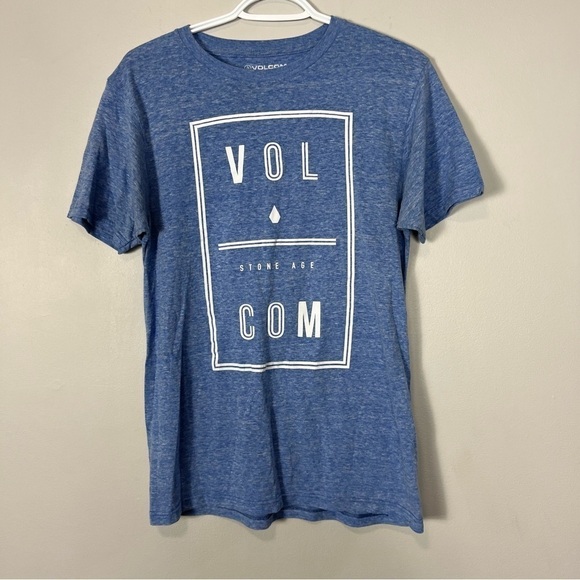 𝅺VOLCOM Heathered Blue Tee Shirt Size  Small - Picture 1 of 2